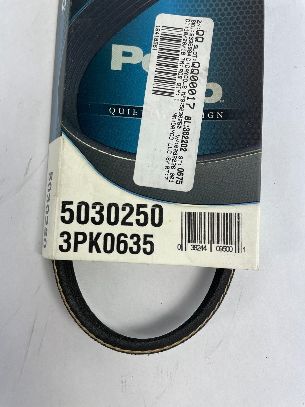 OEM Dayco Poly Rib 5030250 3PK0635 Check Belt Tensioner