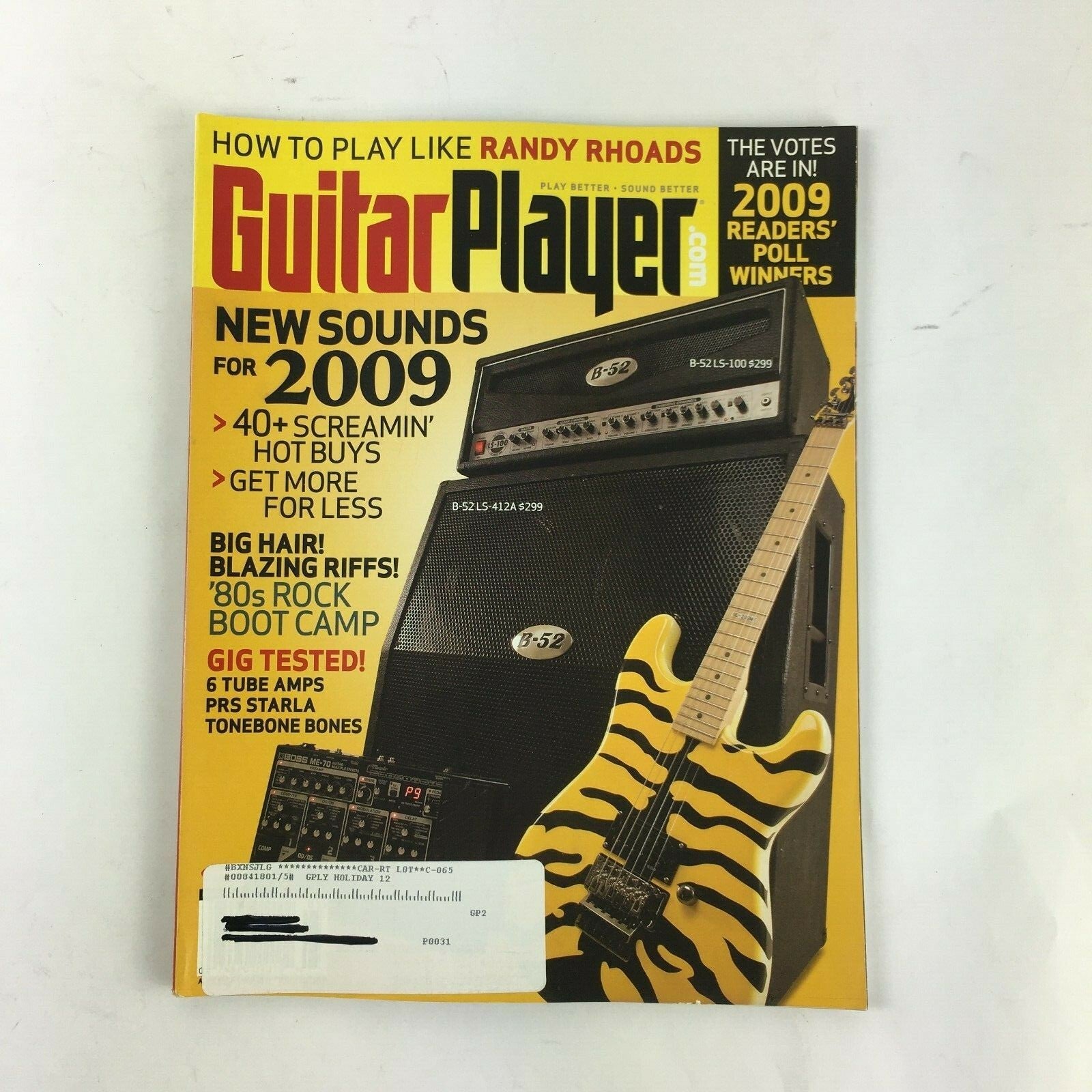 August 2007 Guitar Player Magazine New Sounds For 2009 Big Hair! Randy Rhoads