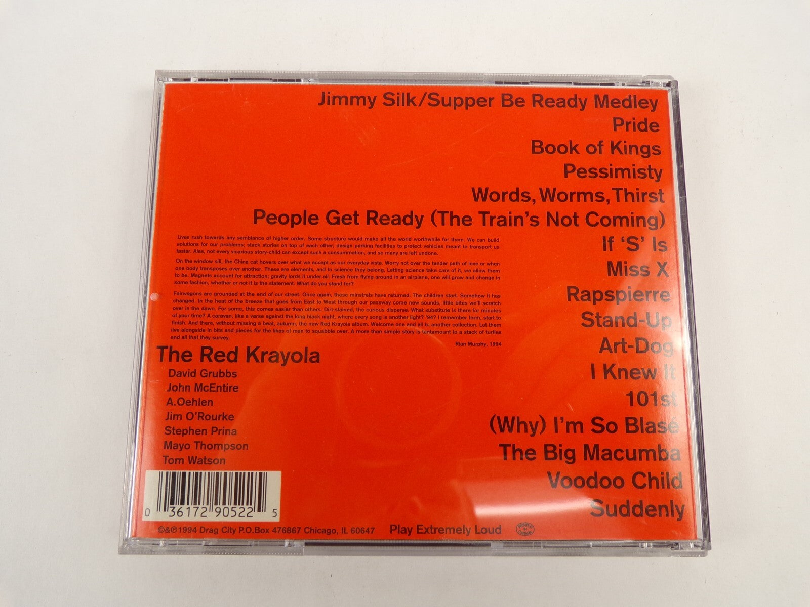 The Red Krayola Jimmy Silk Pride Book Of King Pessimisty Miss X CD#50