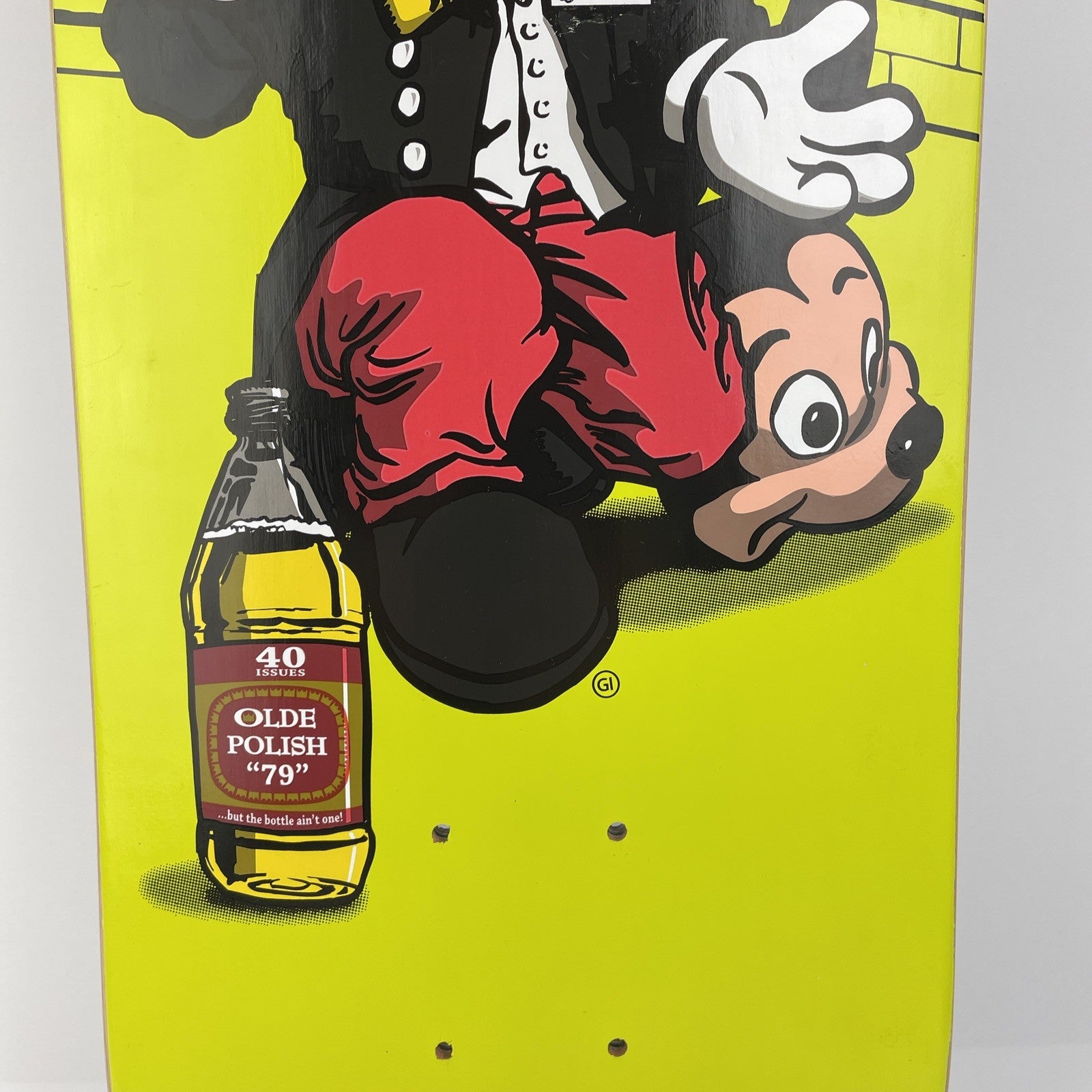 REALITY , The Slayer of Dreams Old English Mickey Mouse Parody Skateboard Deck