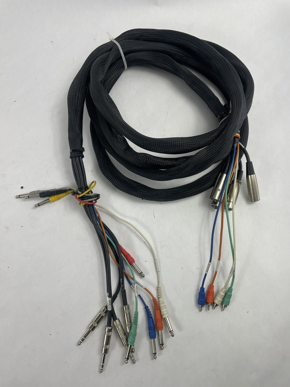 14ft 12 Channel Male 1/4" Phone to 3-Pin XLR Female Male RCA Audio Snake Cable
