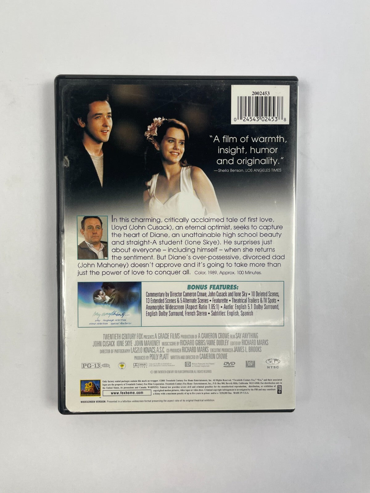 Special Edition Say Anything John Cusack To Know Lloyd is to love him DVD Movie