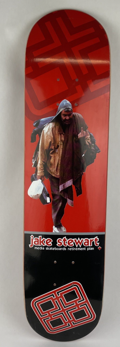 Media Skateboards Skateboard Deck Jake Stewart " Retirement Plan Series " RARE