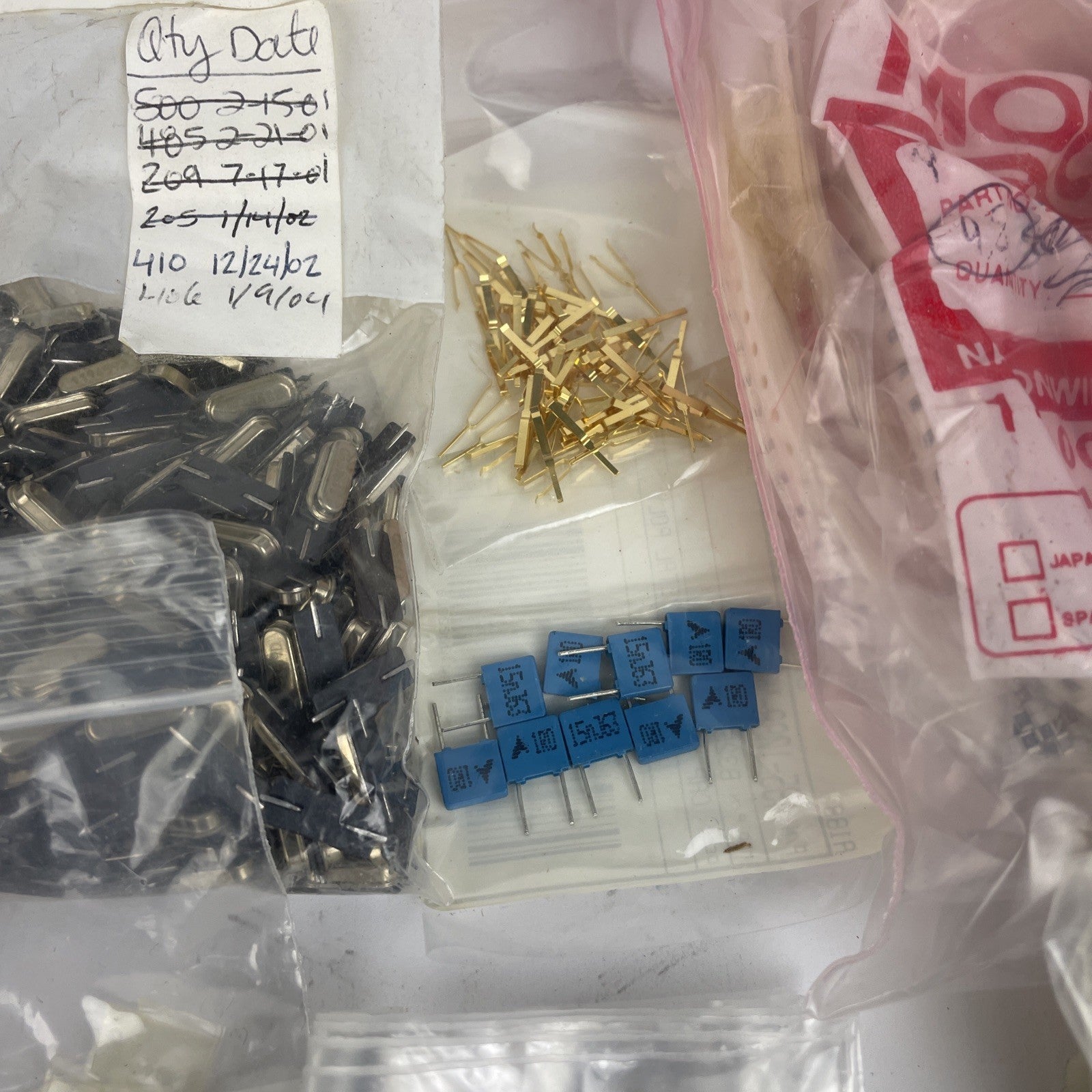 Huge Lot: Digi-Key Coilcraft Inductors Tantalum SMT Caps Xicon Wire Tools Plates