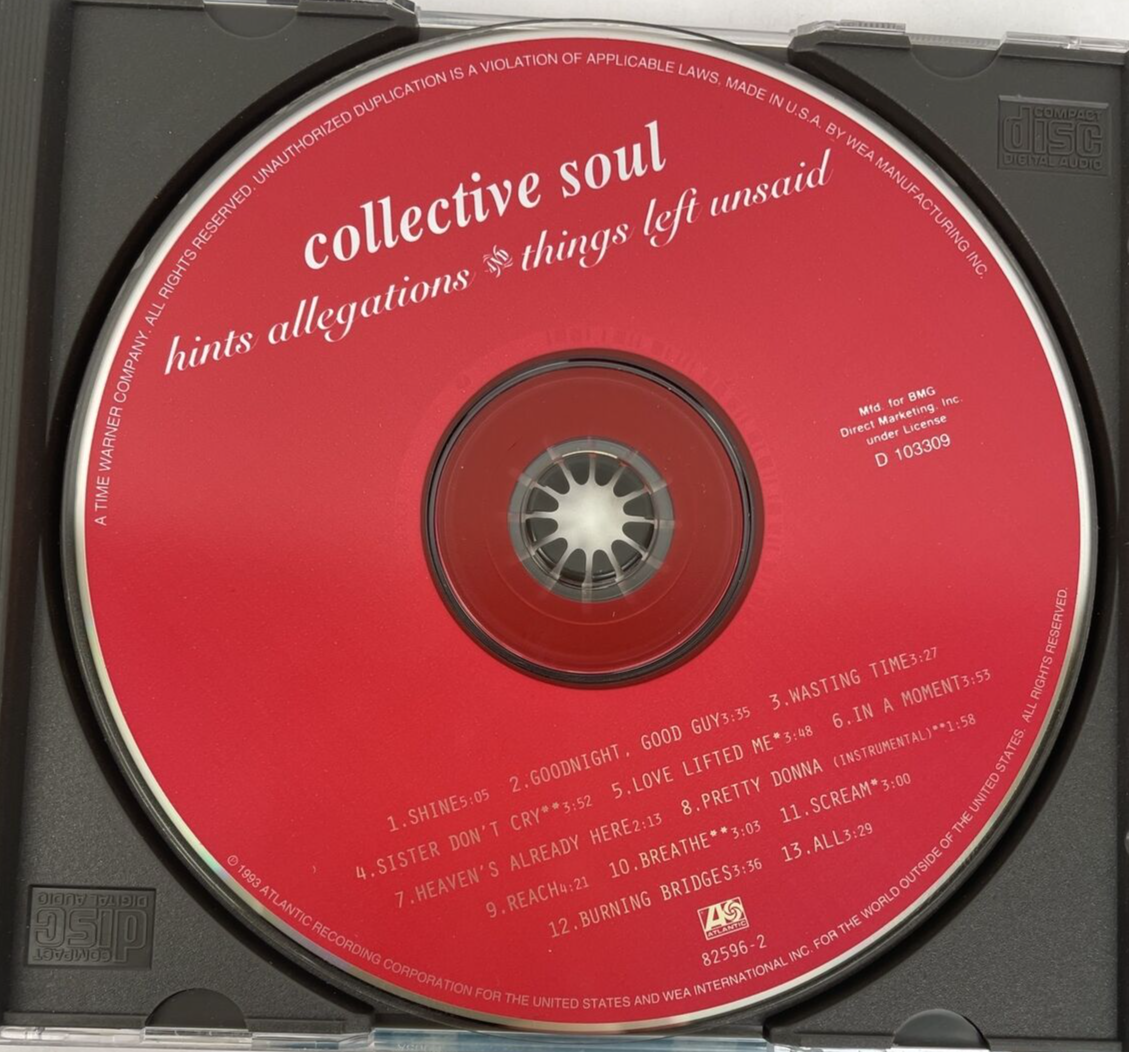 Collective Soul By Collective Soul Digital Audio CD + Hints Allegations & Things
