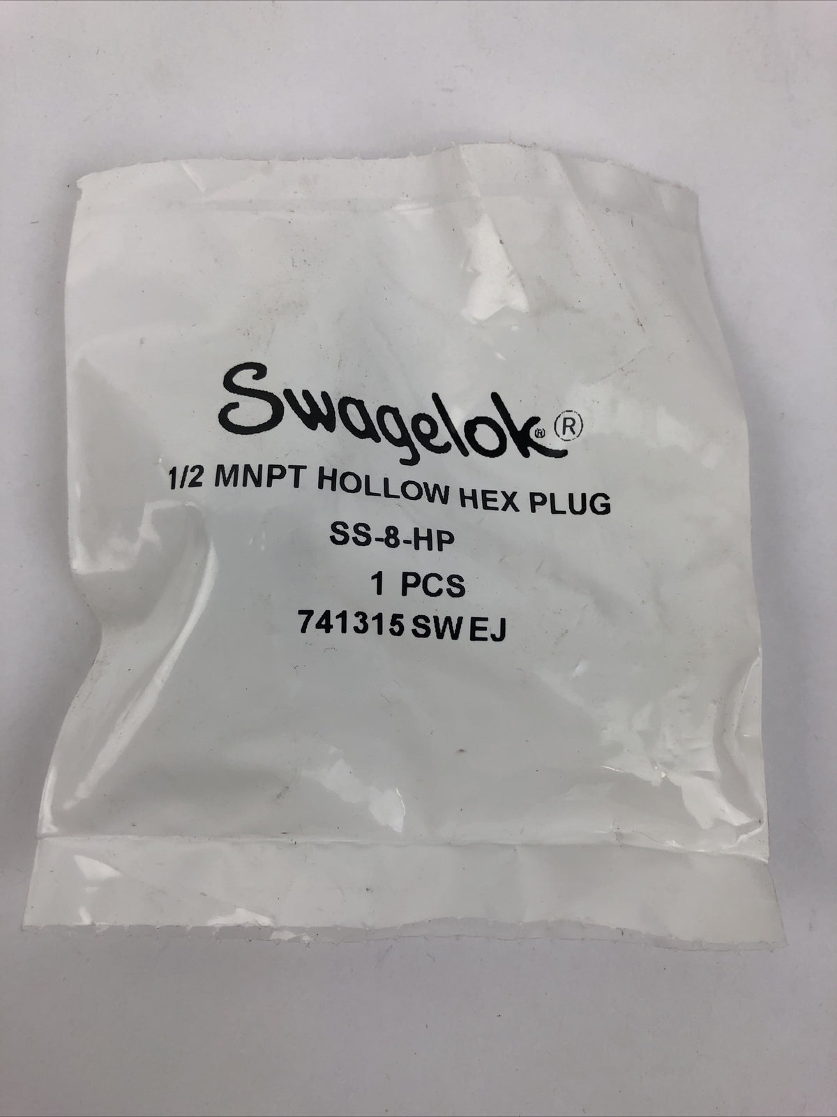 SWAGELOK 1/2 MNPT Hollow Hex Plug SS-8-HP 741315SWEJ New- Free Shipping