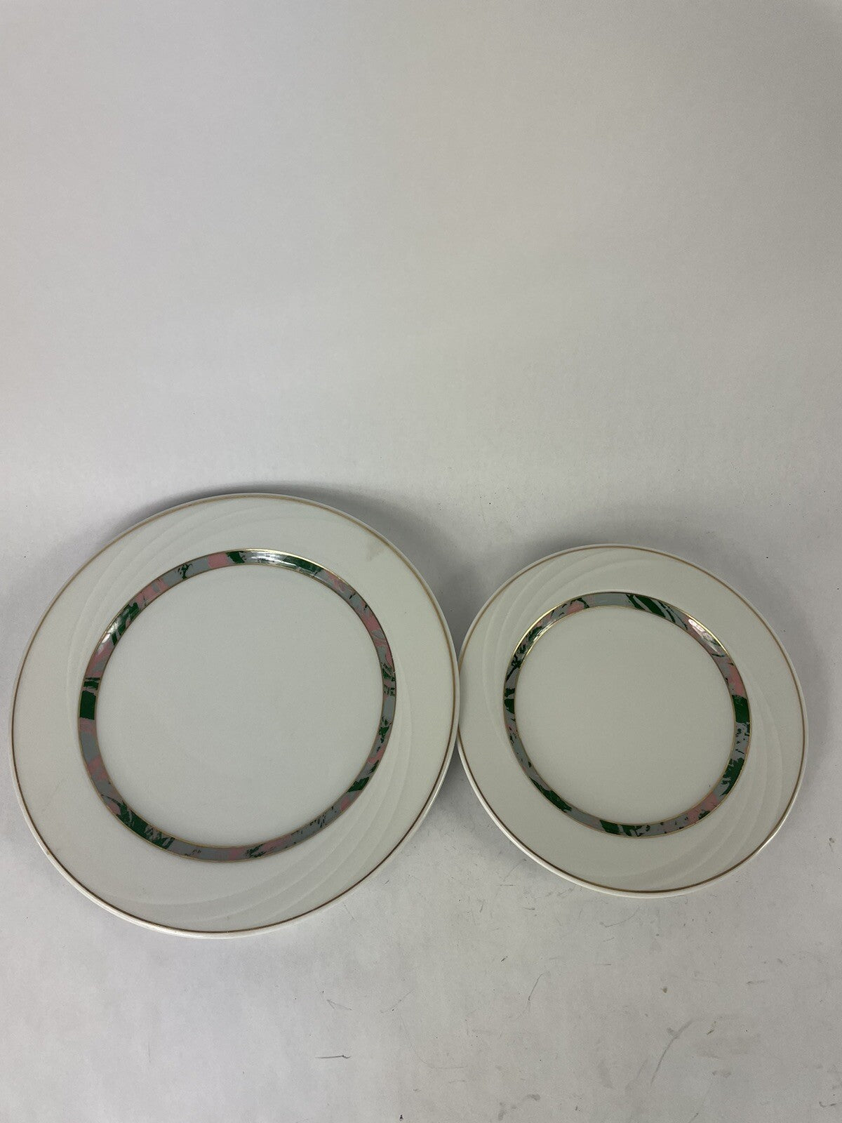 Lot of 2: Vintage Schonwald Germany White Serving Plates 4291  9291