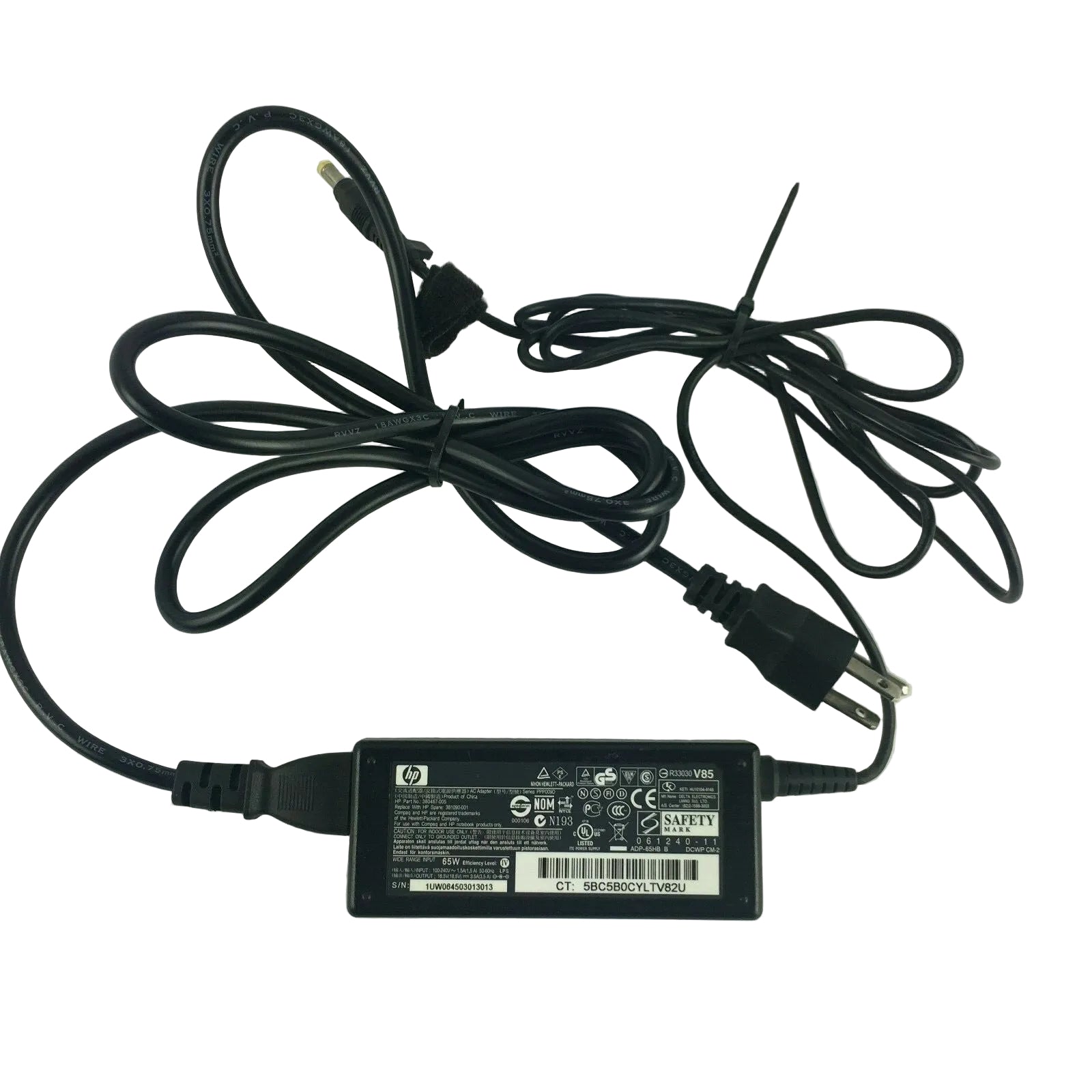 Genuine HP PPP009D 380467-005 Output 18.5V 3.5A Power Supply Adapter A4