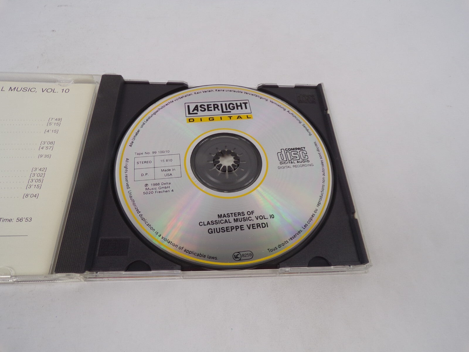 Masters Of Classical Music Verdi The Force Of Destiny Il Trovatore Nabucco CD#70