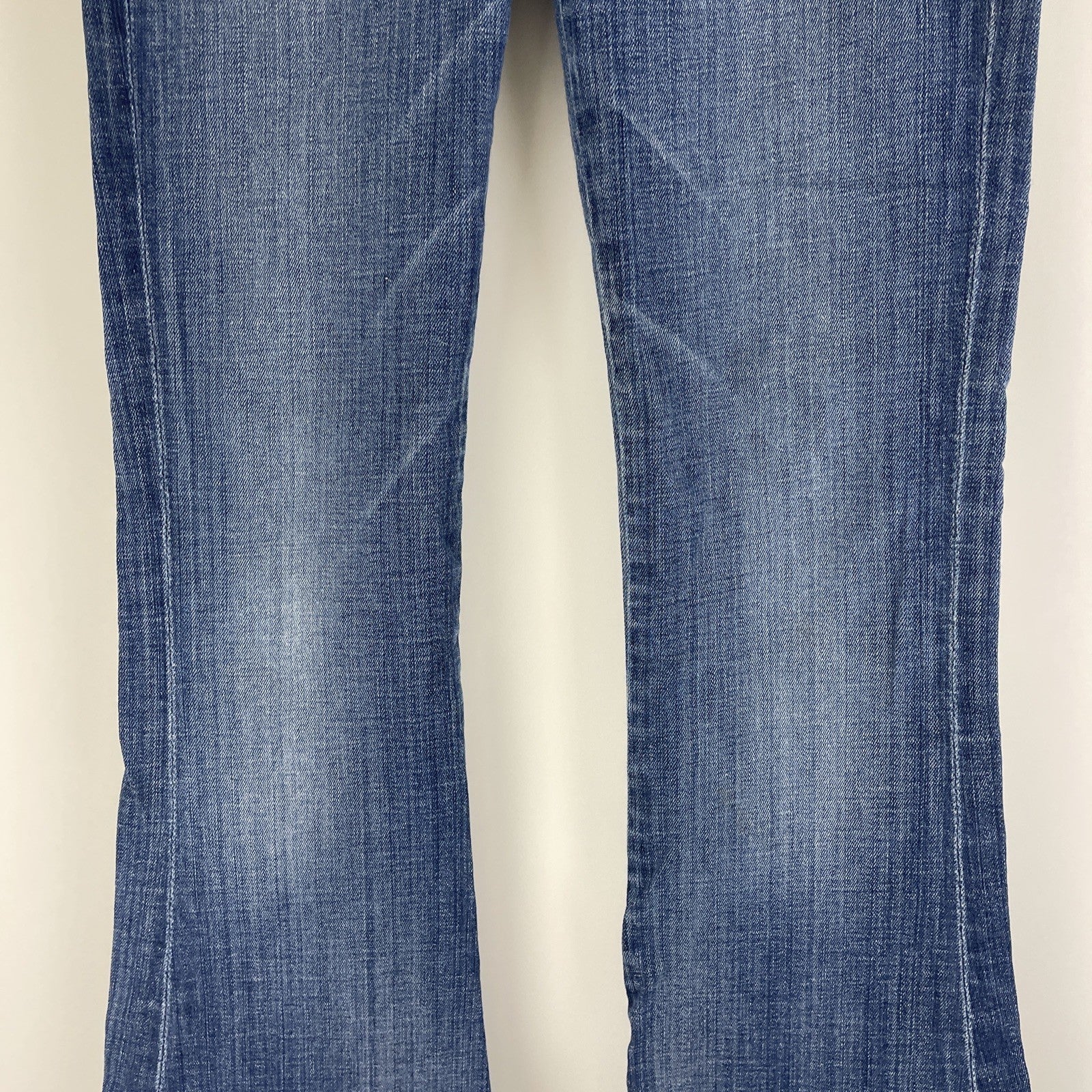 7 for all Mankind Skinny Low Rise Bootcut Jean Women's Sz 27 Light Blue Stretch