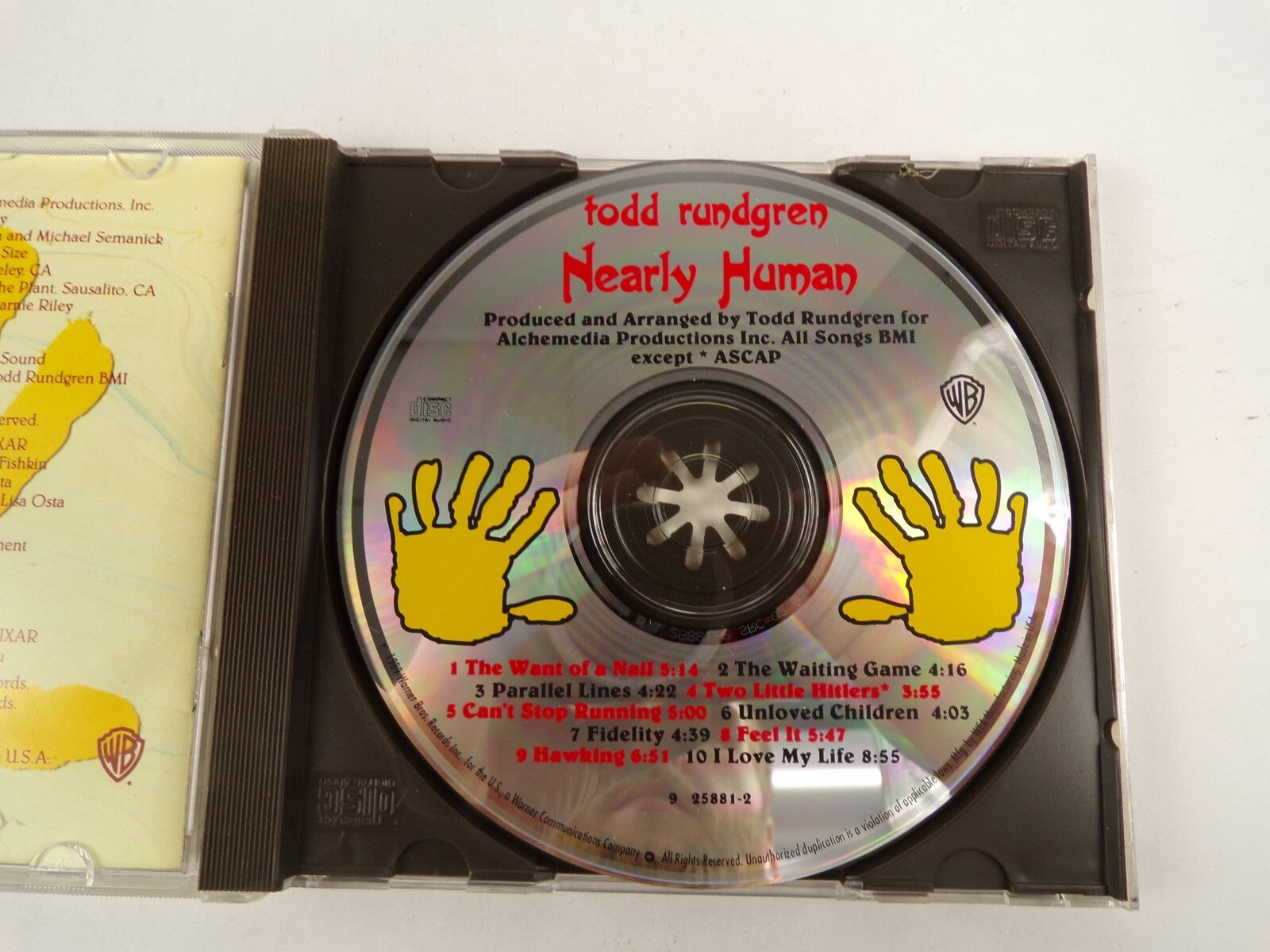 Todd Rundgren Nearly Human Fidelity Feel It Hawking I Love My Life CD#44