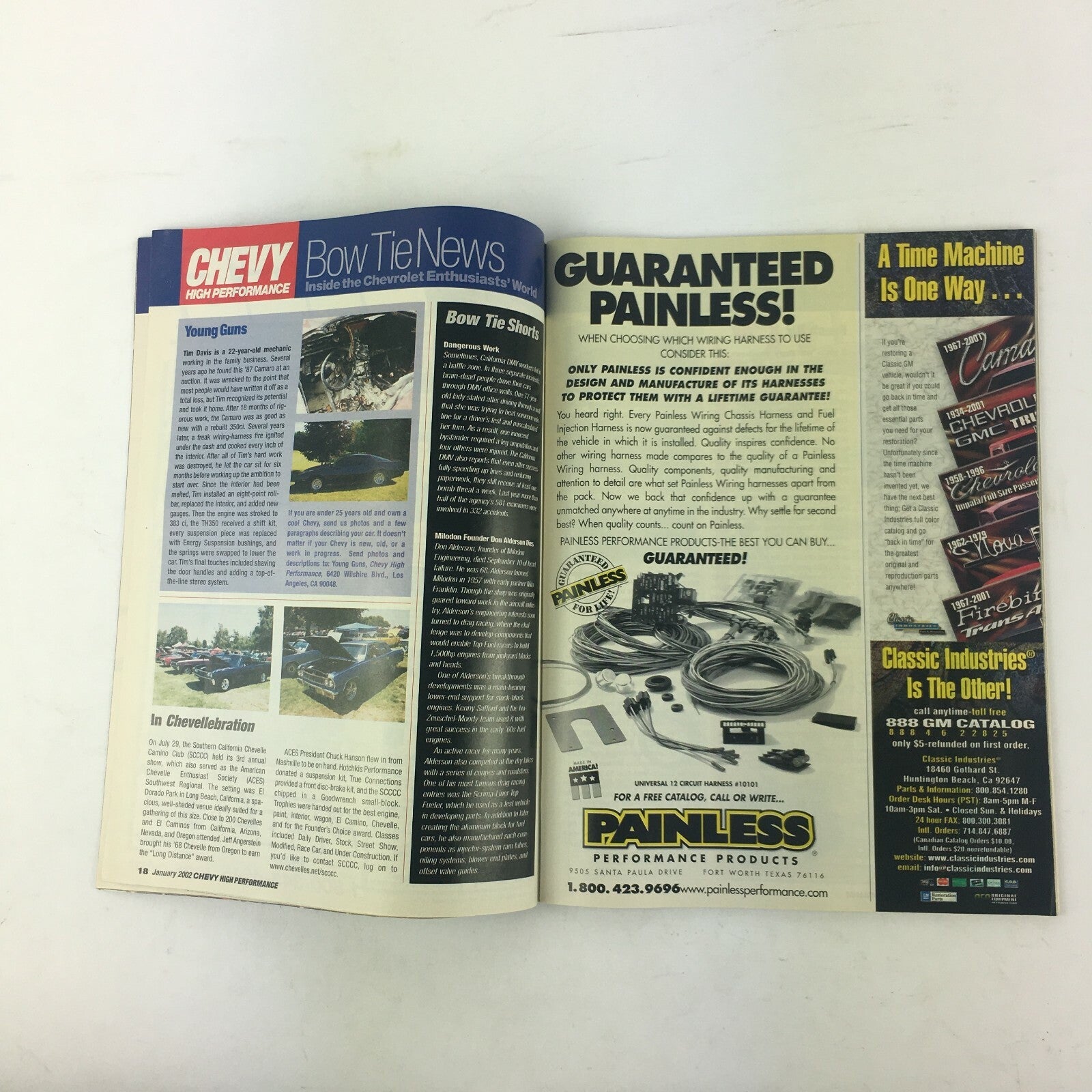 January 2002 Chevy High Performance Magazine Hot Camaro Tech Top 40Best CHP Tech