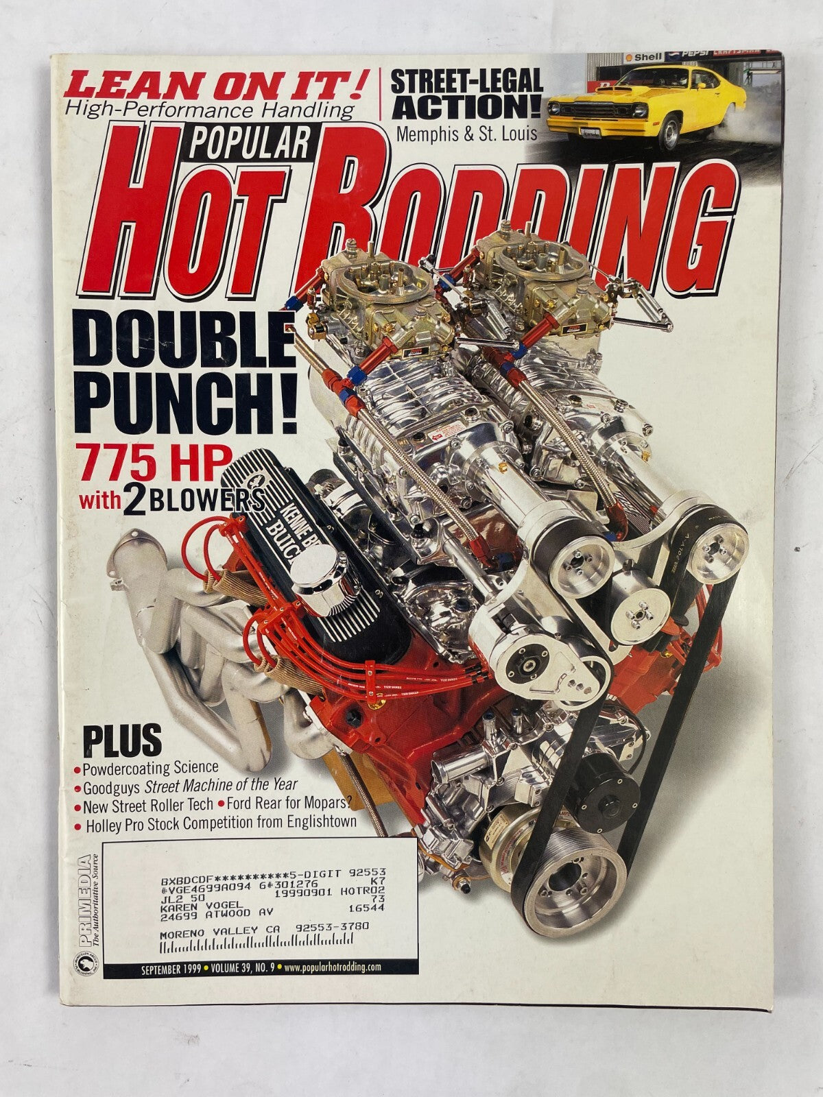September 1999 Hot Rodding Magazinee Double Punch 775 Hp With 2 Blowers Popular