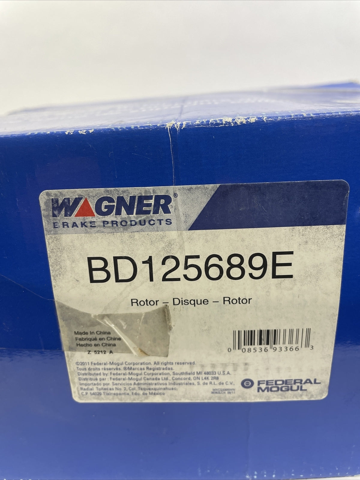 Wagner BD125689E brake rotor e-coated disc brake rotor