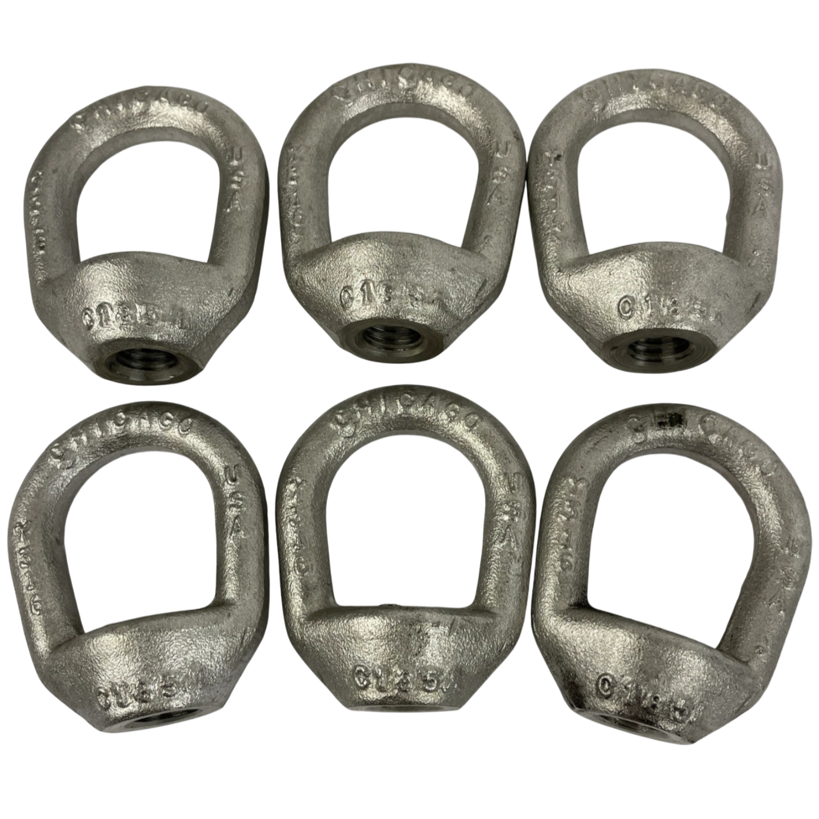 Lot of 6 x CHICAGO Y316 Stainless Steel 1/2" Thread Oval Eye Nut 3,600 Lbs C185A
