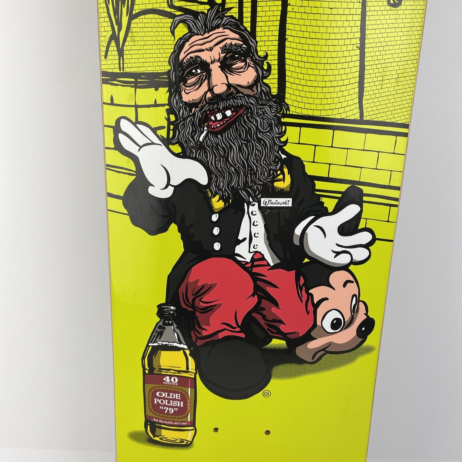 REALITY , The Slayer of Dreams Old English Mickey Mouse Parody Skateboard Deck