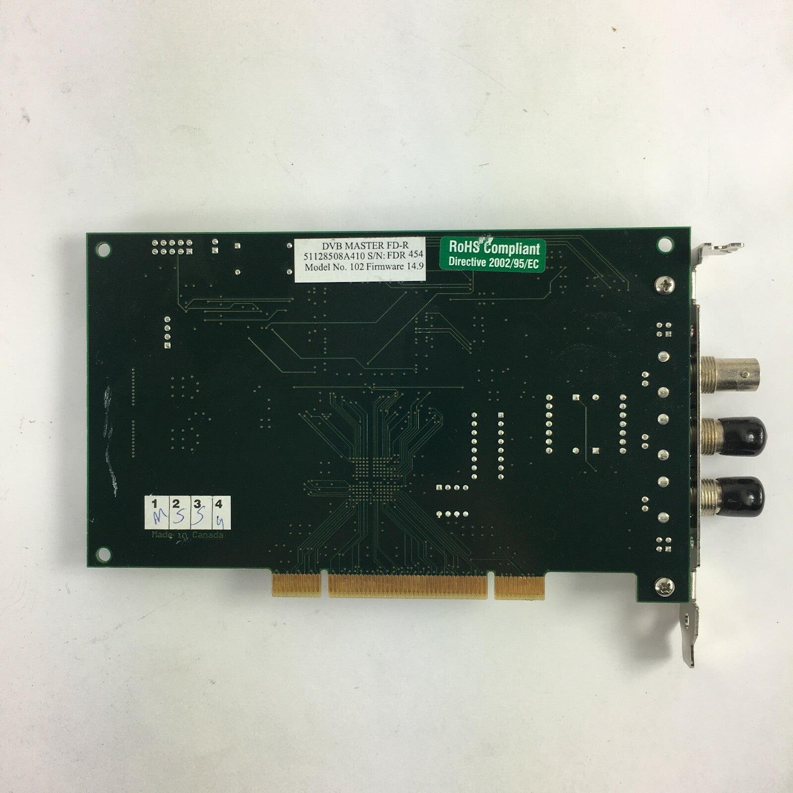 Genuine DVEO DVB Master II FD-R Model No:102 LS7643 PCI Card for Desktop PC