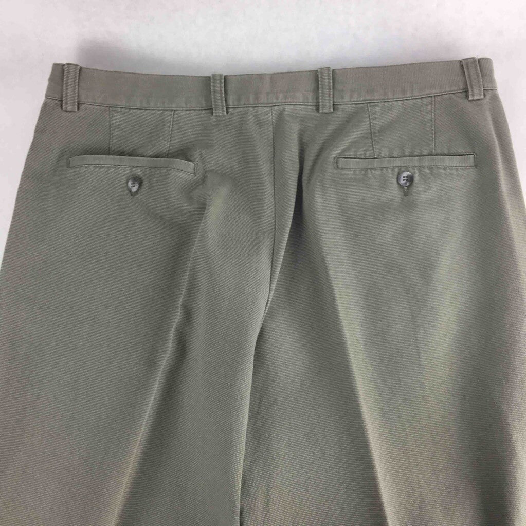 Overland Mens Dress Pants Beige Flat Front Pockets Cotton Trousers 48   34 x 35