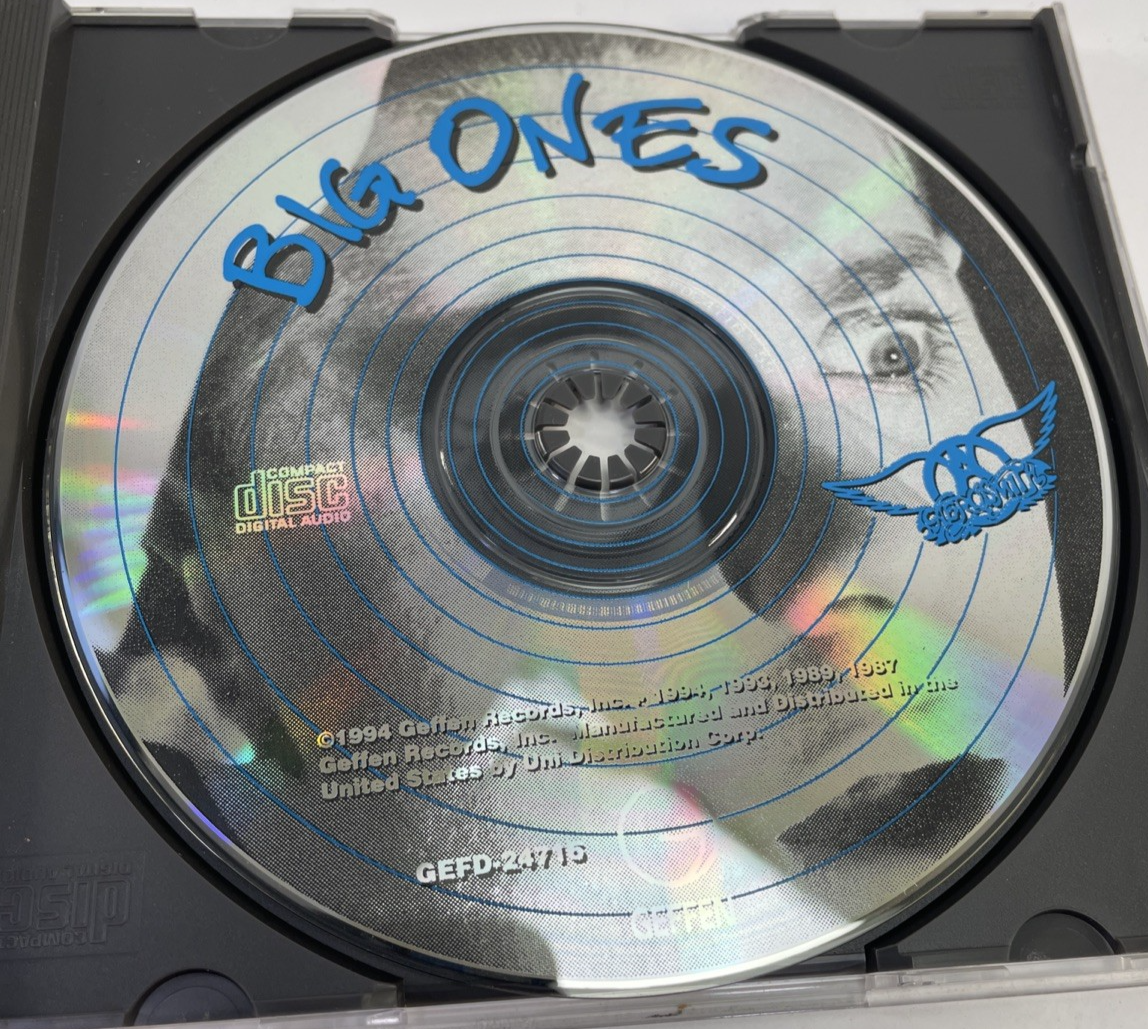 Aerosmith Big Ones (Digital Audio CD, 1994 Geffen) 15 Greatest Hits - Mint Disc