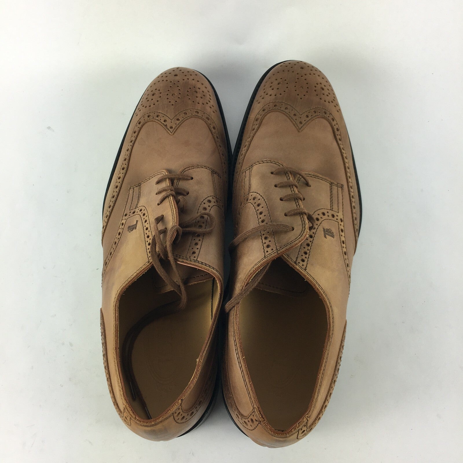Genuine Tods's Italy Stylish Brogue Style Brown Shoes for Men Size 10½ 