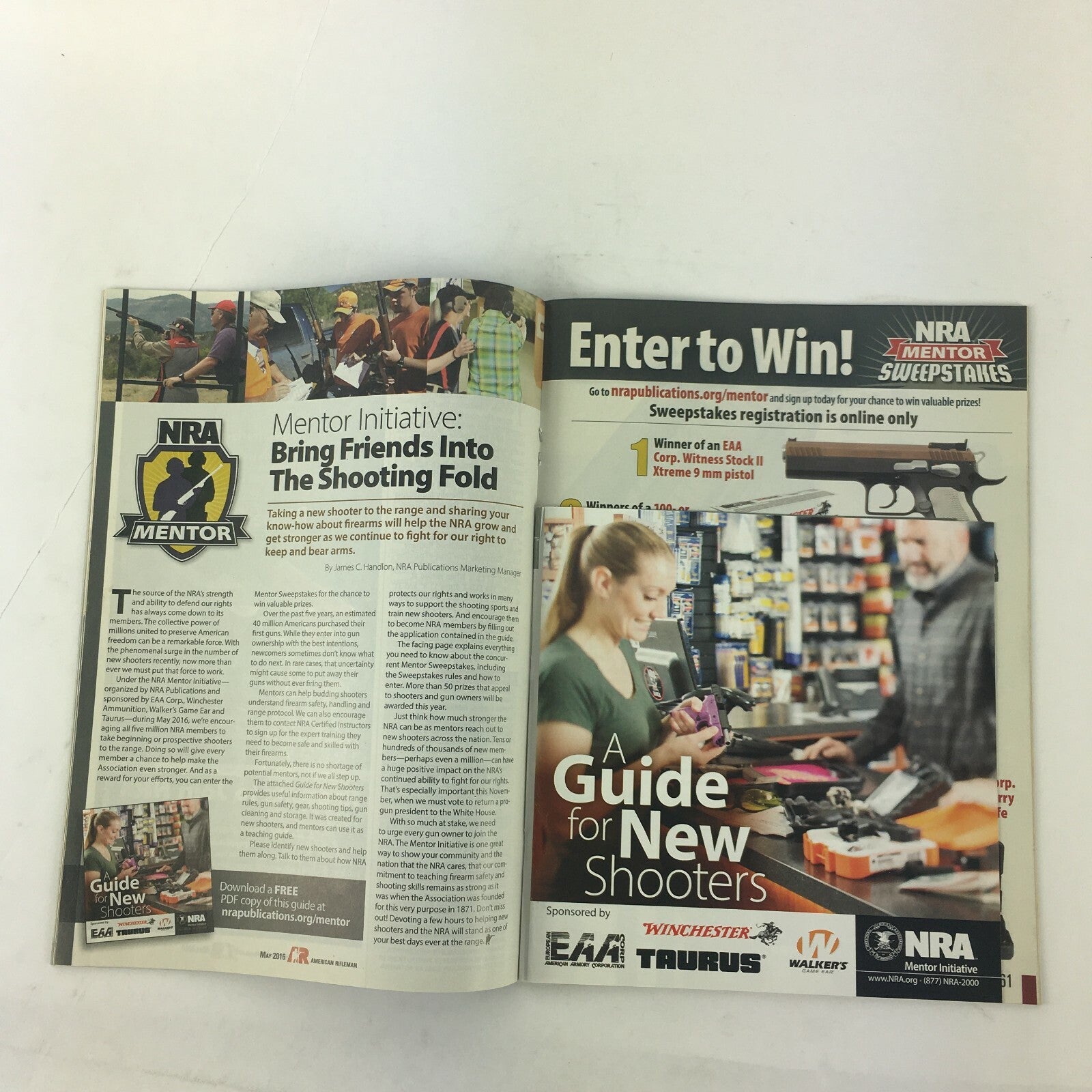 May 2016 American Rifleman Magazine SIG Sauer's Legion Series Golden Bullseye