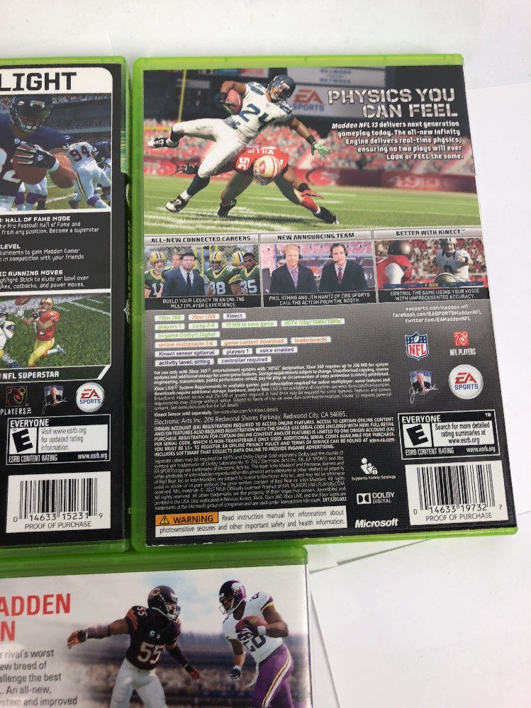 Madden NFL 07 (Microsoft Xbox 360, 2006) Complete 2013 2015 Bundle