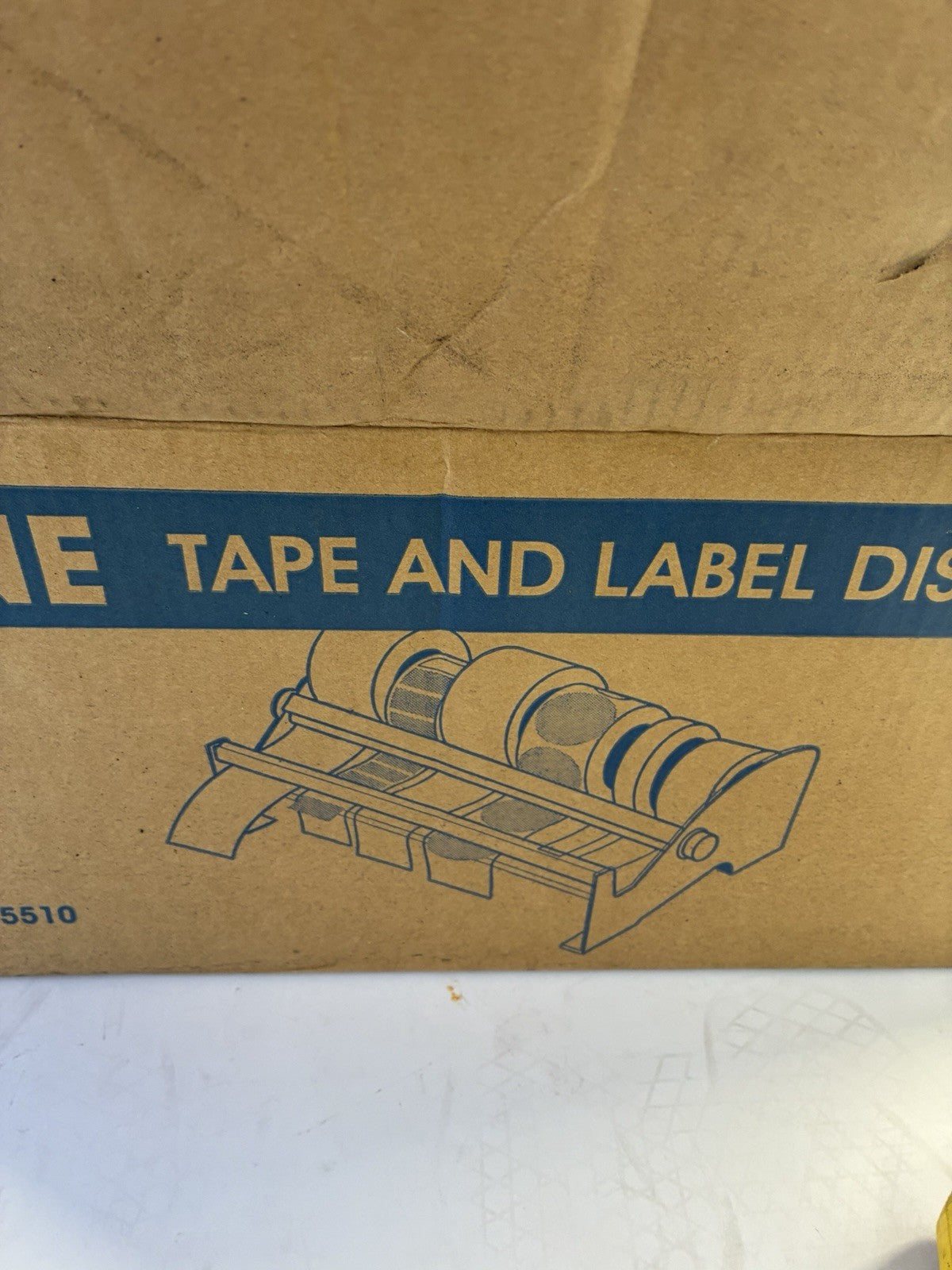 ULINE H-676 18" Tape & Label Dispenser Adjustable Roll Dividers NEW Open Box