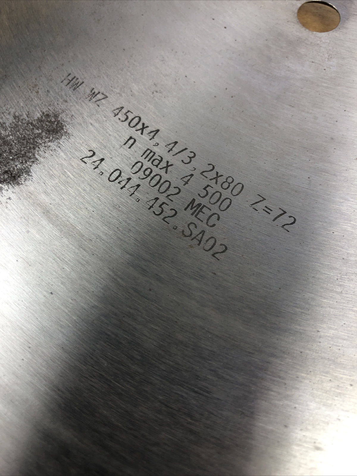 Schaffer HW WZ 450 x 4 4/3 2 x 80 Z=72 TOOTH SAW BLADE 24.044.452.SA02