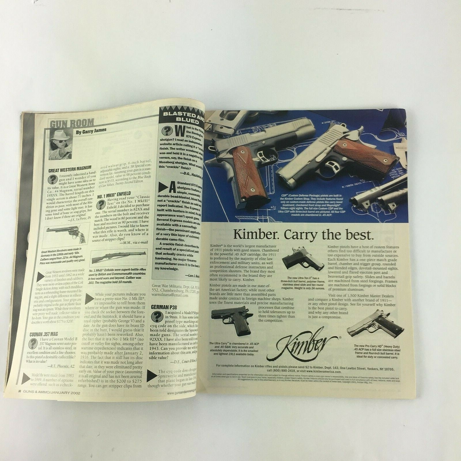 January 2002 Guns & Ammo Magazine .44 Caliber Guns and Loads Winchester .270 Mag