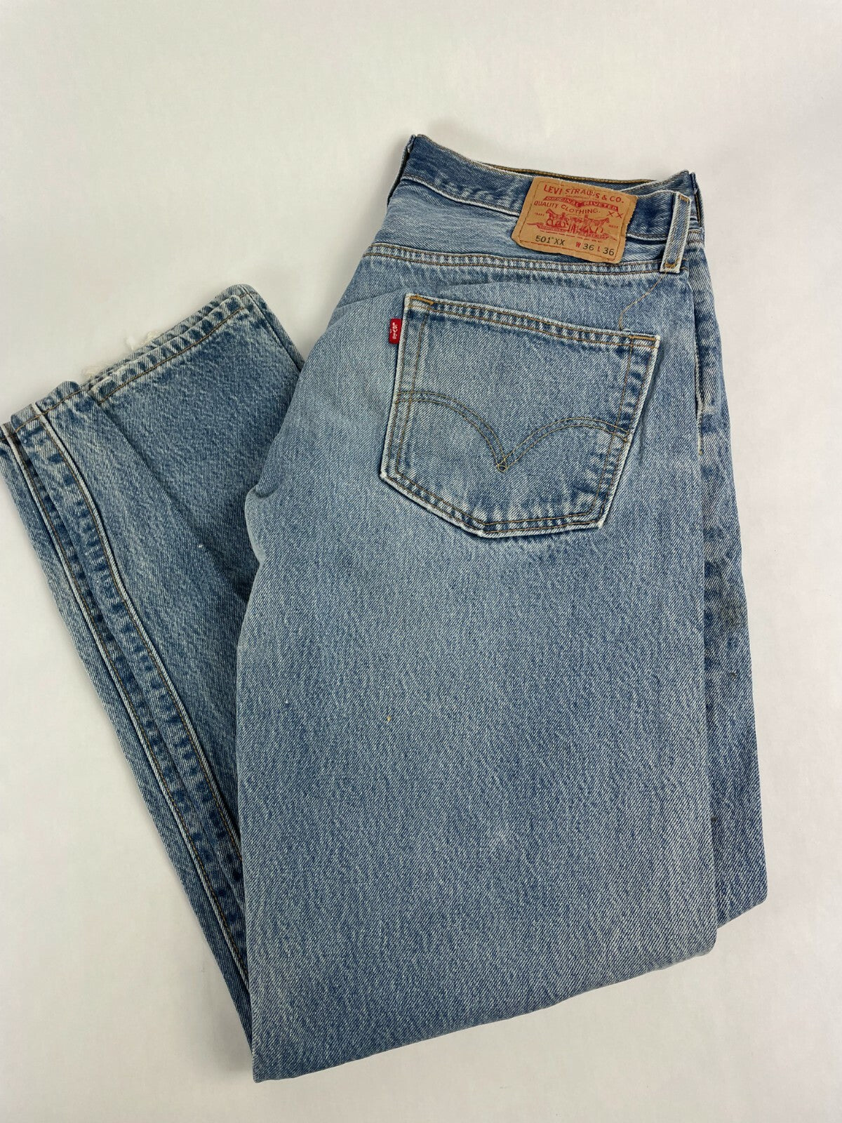 Levi's Men's Blue 501 Regular Fit Straight Leg Jeans Size W 36 L 36