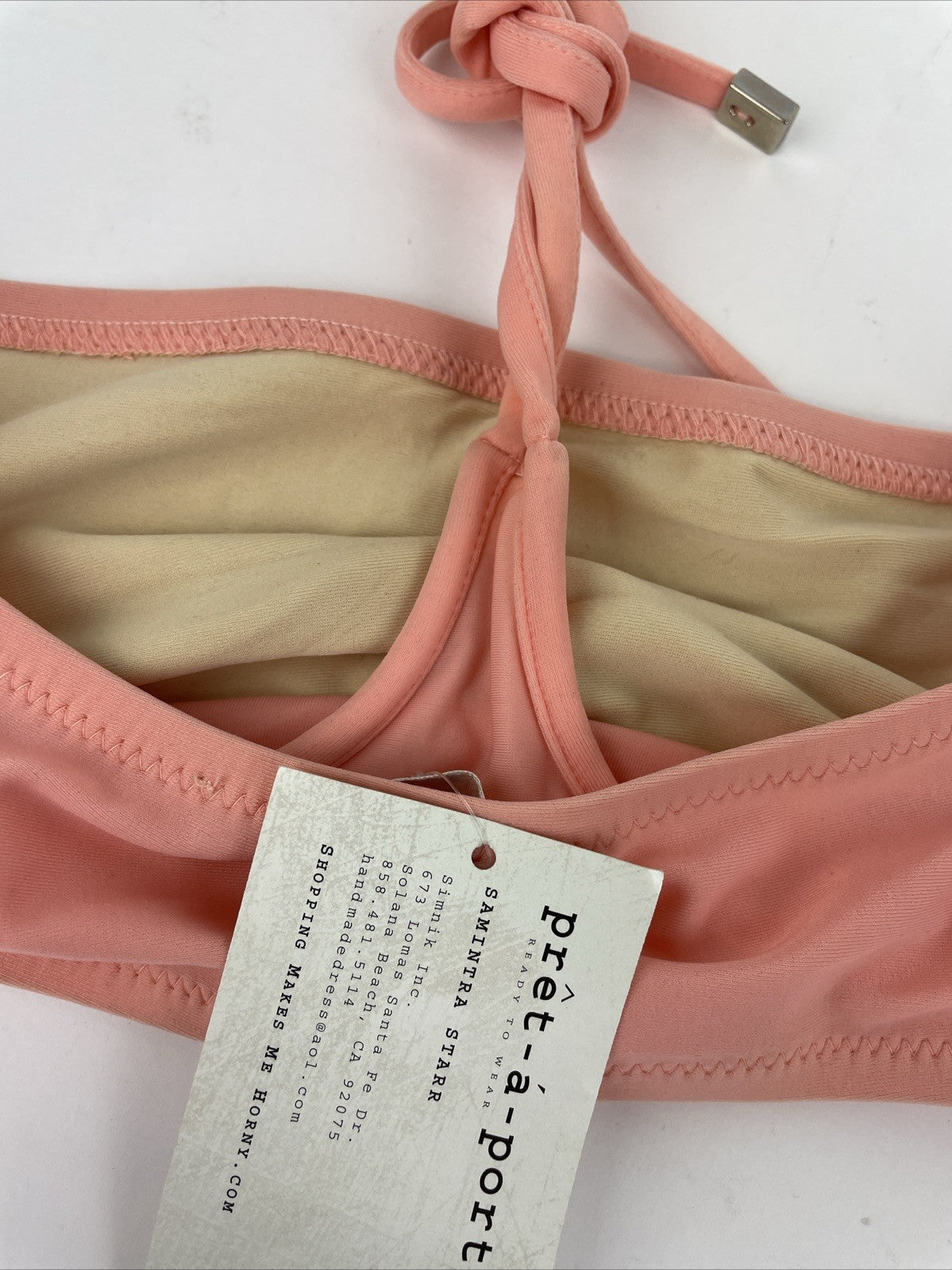 ARAKS Bandeau Style Wired Bikini Swim Top Beach Pink Size XS Lined Padded