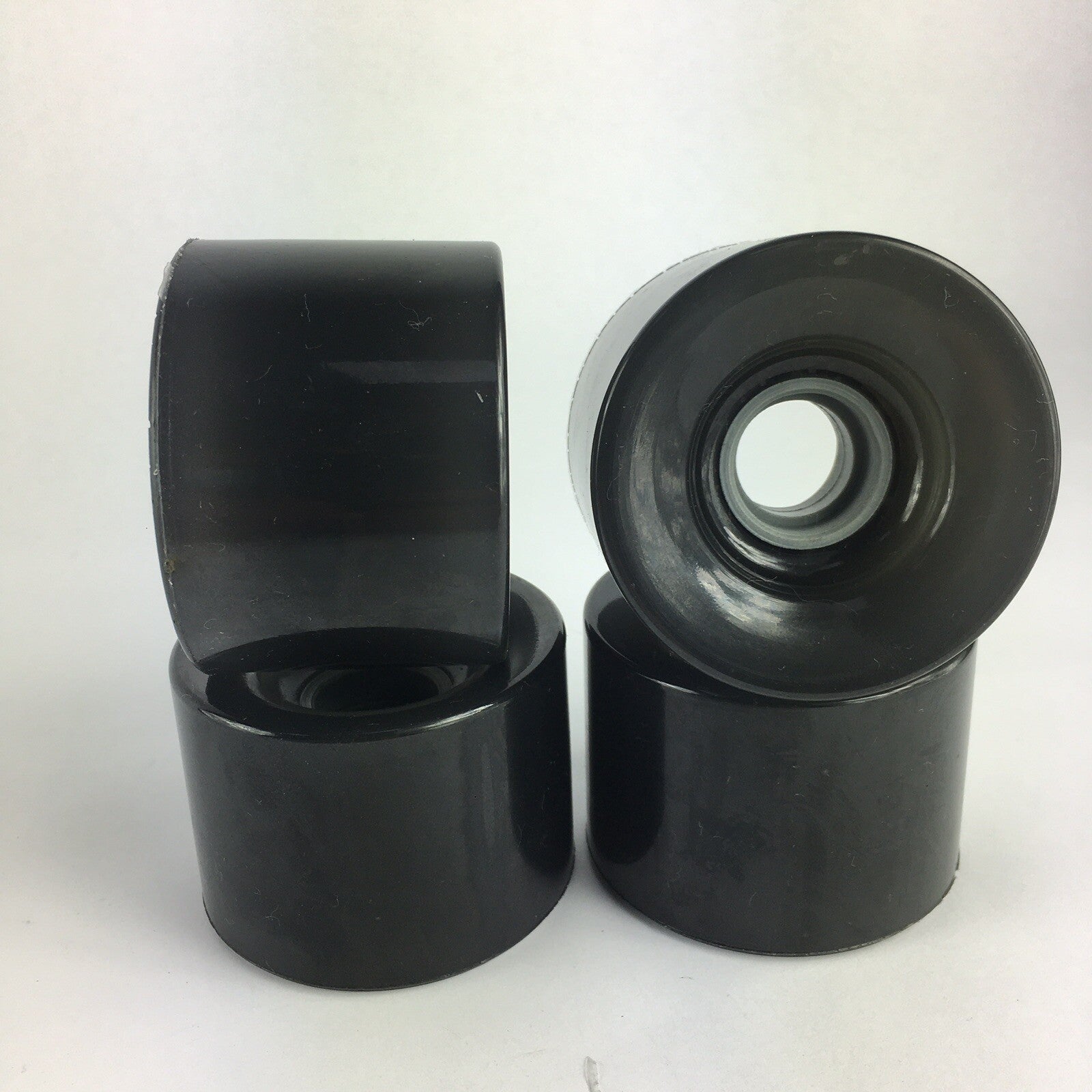 25 Sets 70mm x 50mm 78A Longboard Cruiser Wheels Smoke Black Clear USA Made