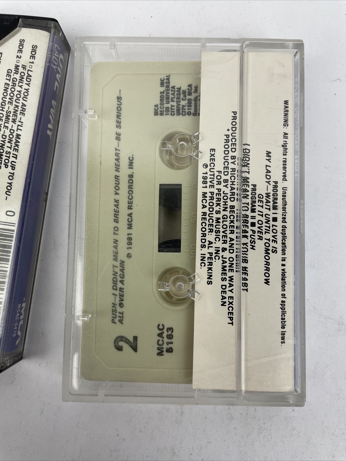 2 ONE WAY Lady , Love is 1984 Vintage Cassette Tape First Edition Rare