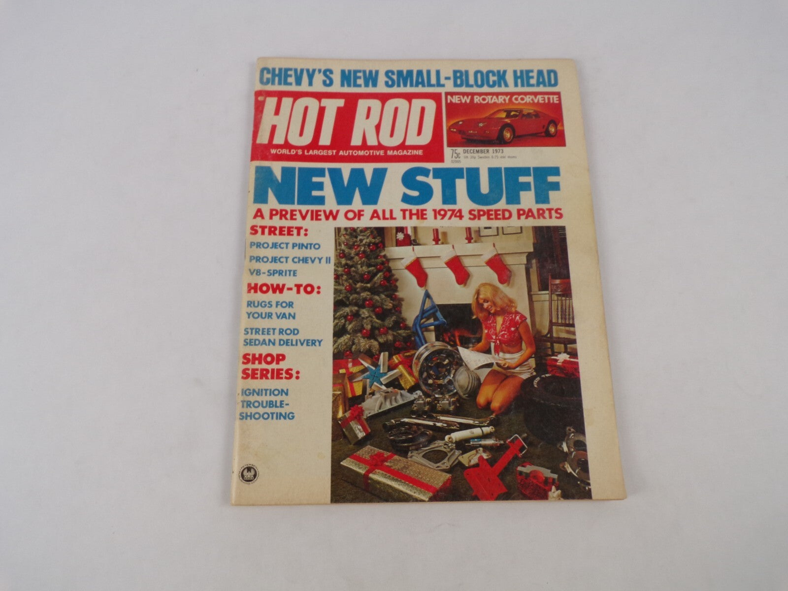 December 1973 Hot Rod Magazine Chevy's New Small-Block Head New Stuff A Preview