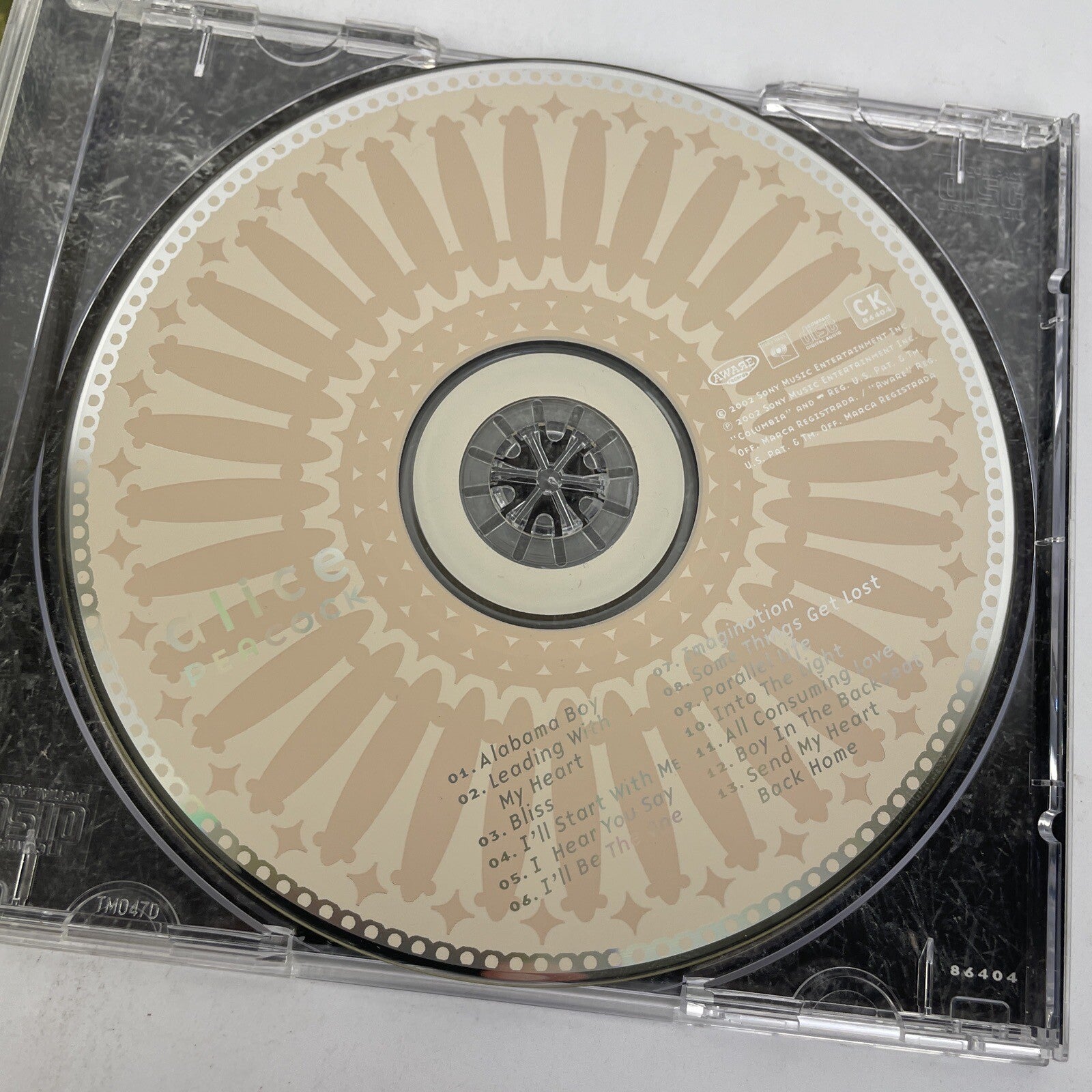Alice Peacock- Alice Peacock (Digital Audio CD , 2002 Sony) Aware Records - PQR