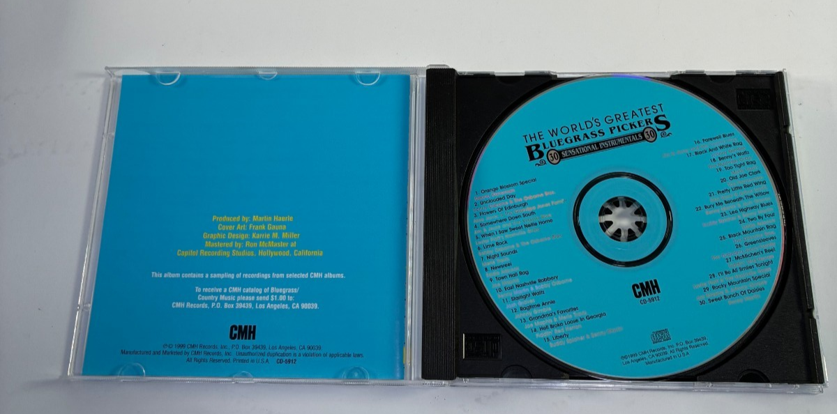 Various Artists The World's Greatest Bluegrass Pickers CMH CD 1999