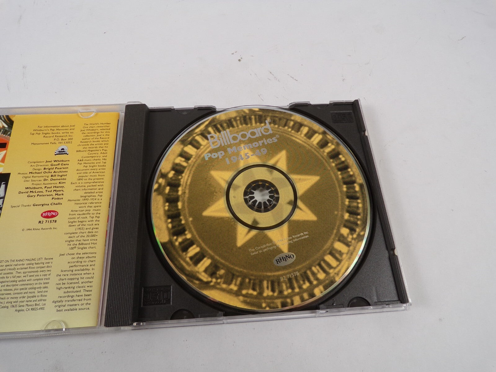 Joel Whitburn Presents Billboard Pop Memmories Riders In THe Sky The Gypsy CD#51