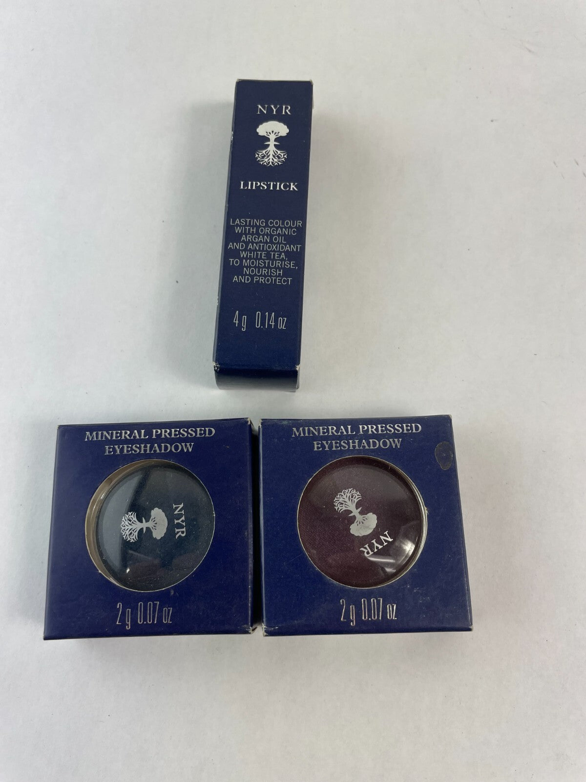 NYR Lipstick Organic Argan Oil Antioxidant Nourish and Mineral Pressed Eyeshadow