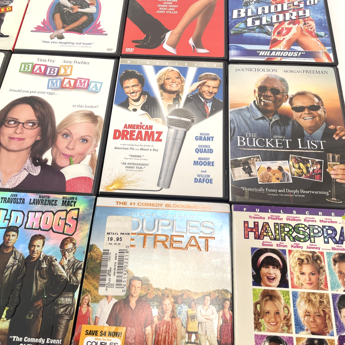 DVD Lot of 12 COMEDY Movies Couples Retreat, Copout, Hairspray BeCool Baby Mama