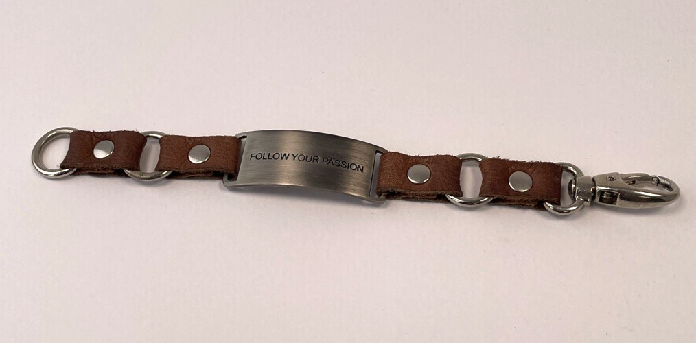 Cynthia H Designs Brown Leather Bracelet Dream Message Inspirational Jewelry NOS