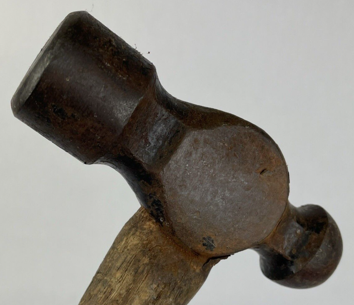 Vintage 33 oz Ball Peen Hammer On Original Hickory 15” Wood Handle