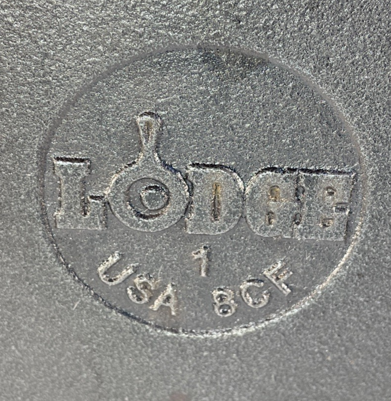 Vintage LODGE USA  8 CF Heavy 10 1/4" Cast Iron Skillet 3” Deep Frying Pan