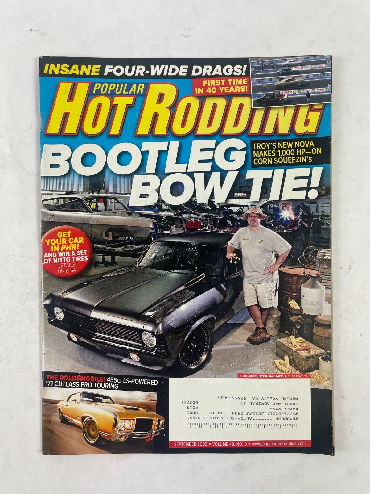 September 2009 Hot Rodding Magazine Bootleg Bow Tie! Get Your Car In PHR! And Wi