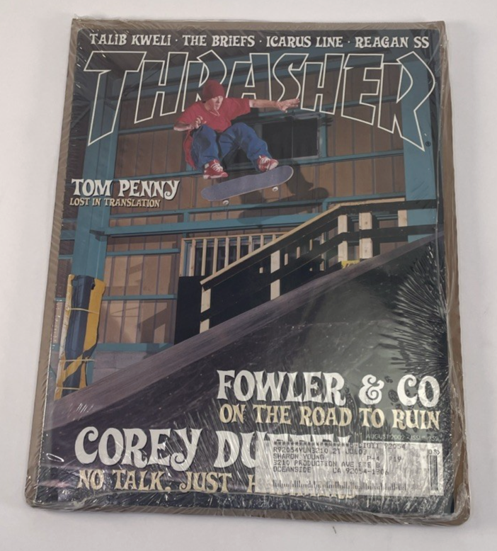 Thrasher Skateboard Magazine August 2002 Tom Penny Cover - Talib Kweli