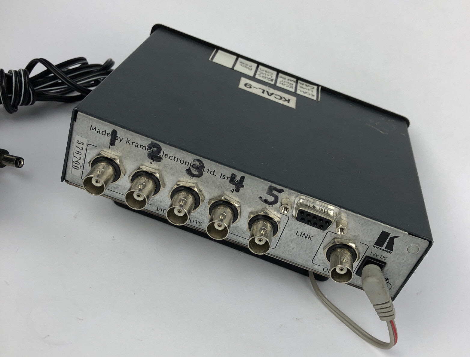 Kramer 55VN Vertical Interval Video Switcher W Power Plug + Anton Bauer Charger