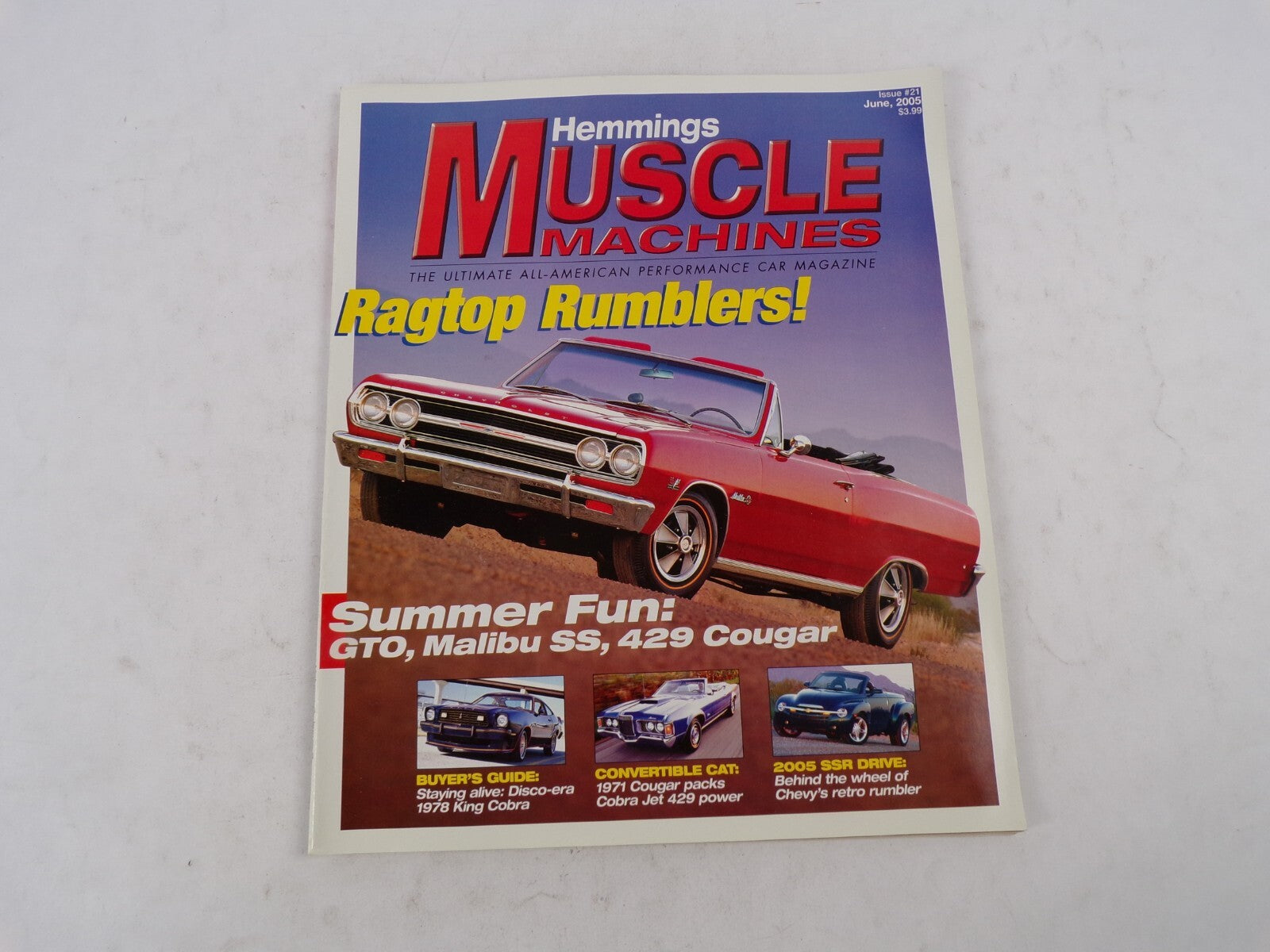 June 2005 Hemmings Muscle Machines Magazine Ragtop Rumblers! Summer Fun: GTO, Ma