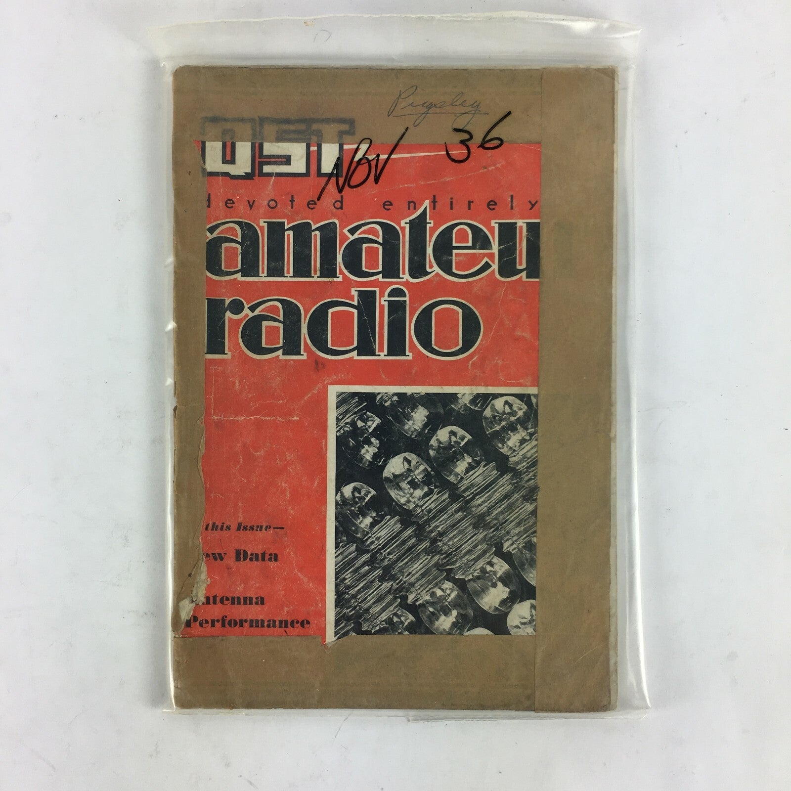 November 1936 QST devoted entirely to Amateur Radio New Data Antenna Performance