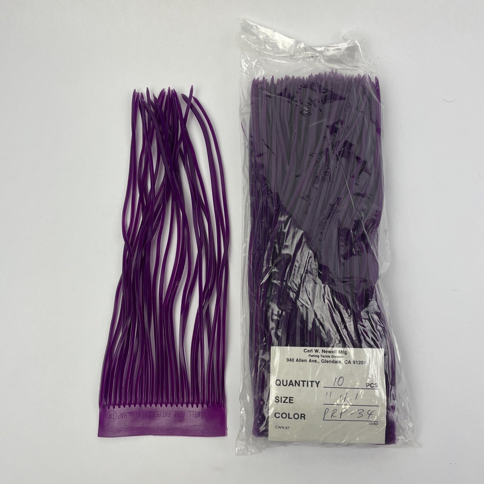 Newell MFG. Fishing Skirts 10 Pack Offshore Trolling Lure Tuna Marlin Wahoo Purp
