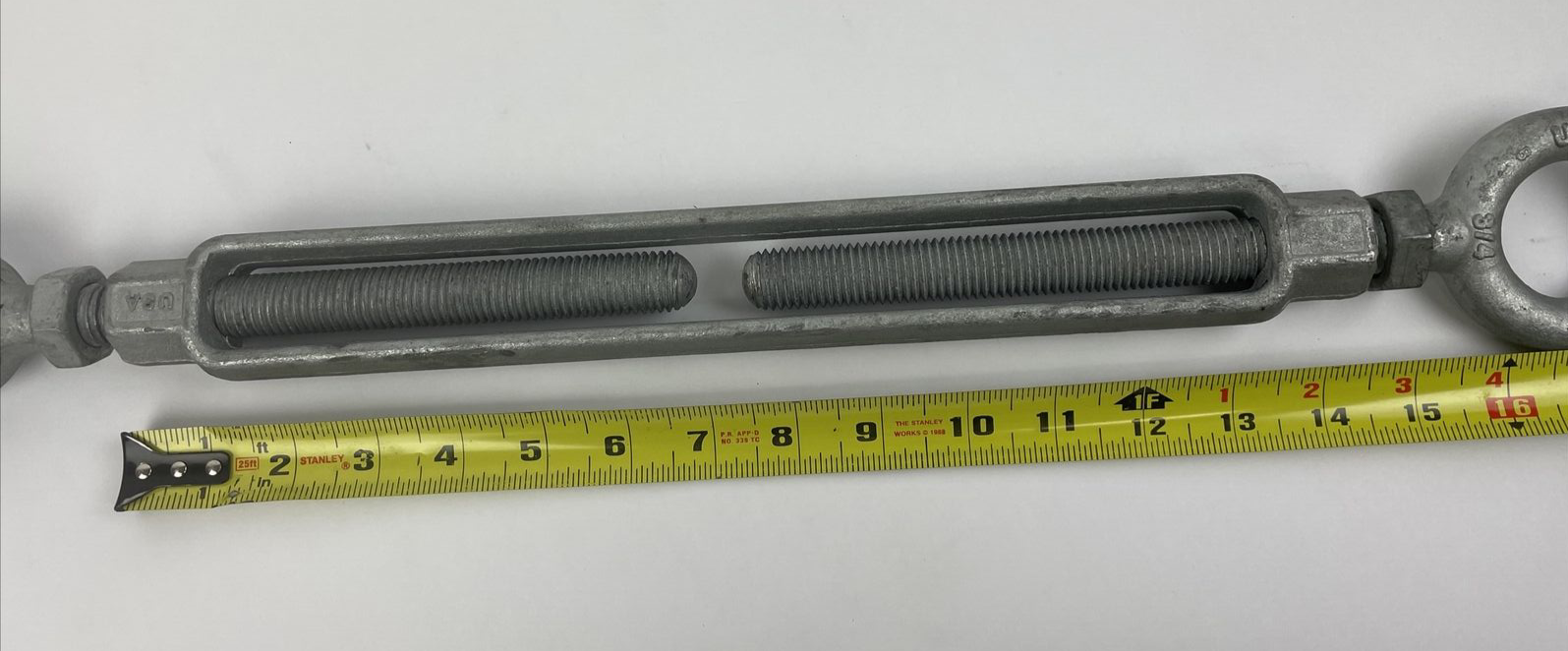 Chicago Hardware USA Turnbuckle Jaw & Eye Galvanized 3/4" x 14" Body CHF 3/4"
