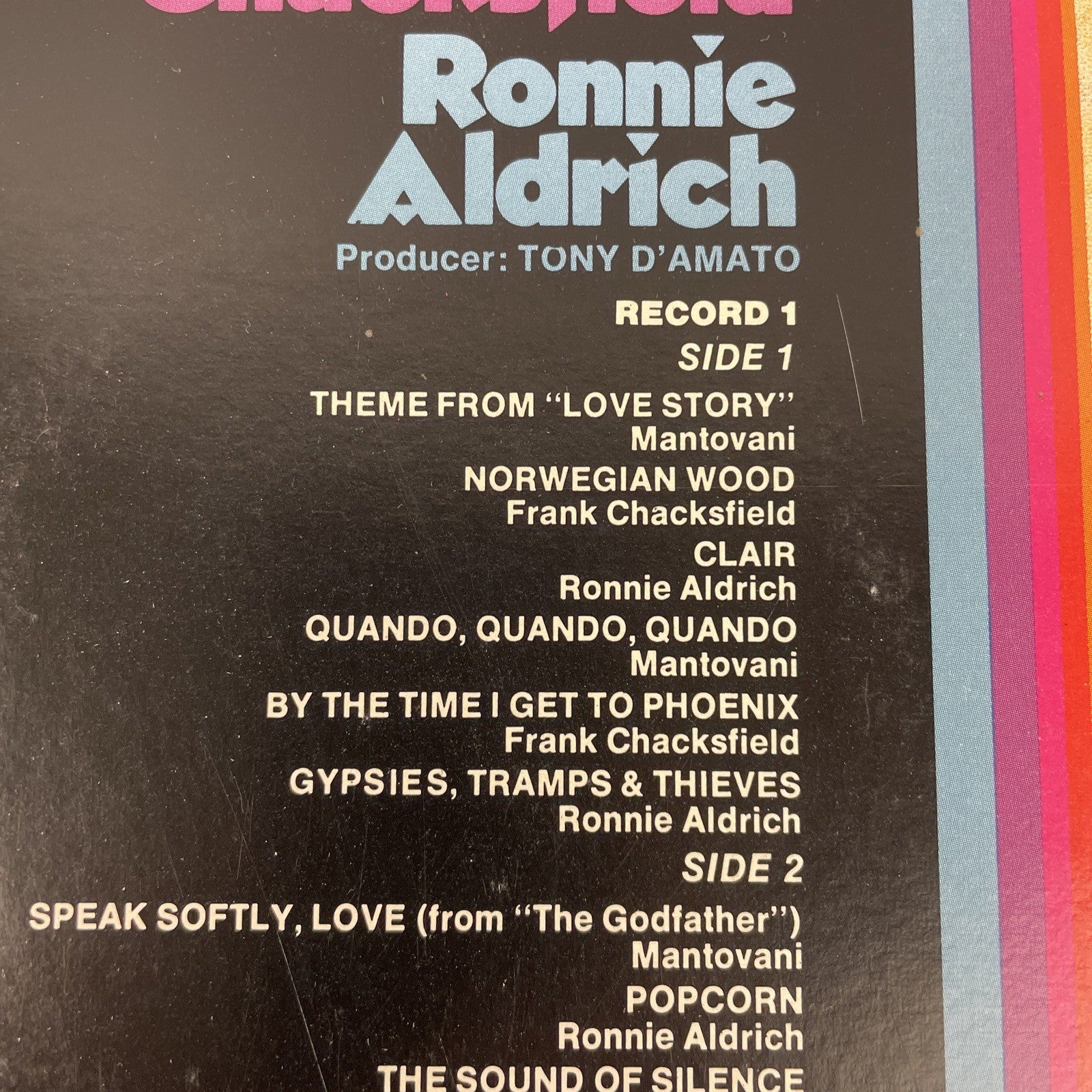 Mantovani, Frank Chacksfield, Ronnie Aldrich – The Best Of The '70s Vol. 2 LP